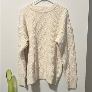 Aelfric Eden Ivory Cable Knit Sweater